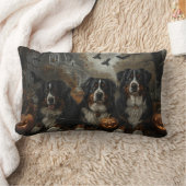 ベルネーズマウンテンハロウィンナイトドギーディライト ランバークッション (ブランケット)