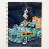 ベルネーズマウンテンハロウィーントラック怖い夜 プランナー手帳 (正面)