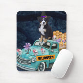 ベルネーズマウンテンハロウィーントラック怖い夜 マウスパッド (マウス)