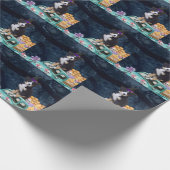 ベルネーズマウンテンハロウィーントラック怖い夜 ラッピングペーパー (角)