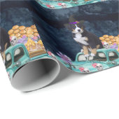 ベルネーズマウンテンハロウィーントラック怖い夜 ラッピングペーパー (ロールコーナー)