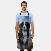 ベルネーズマウンテンハロウィーン怖い エプロン (着用した状態)