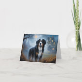 ベルネーズマウンテンハロウィーン怖い カード (正面)