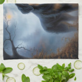 ベルネーズマウンテンハロウィーン怖い キッチンタオル (折り畳み)