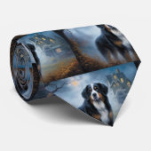 ベルネーズマウンテンハロウィーン怖い ネクタイ (ロール)