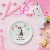 ベルネーズマウンテンパピードッグ子供の誕生日パーティー ペーパープレート (パーティー)