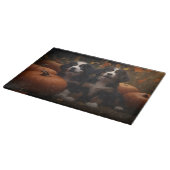 ベルネーズマウンテンパピー秋デライトカボチャ カッティングボード (角)