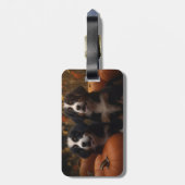 ベルネーズマウンテンパピー秋デライトカボチャ ラゲッジタグ (裏面縦)