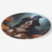 ベルネーズマウンテンパンプキンスハロウィンホラー ペーパープレート (アングル)