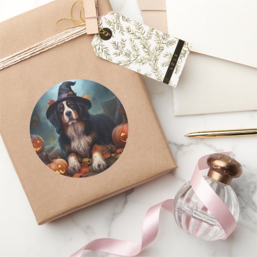 ベルネーズマウンテンパンプキンスハロウィンホラー ラウンドシール (ギフト)