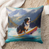 ベルネーズマウンテンビーチサーフィン絵を描ズ クッション (ブランケット)