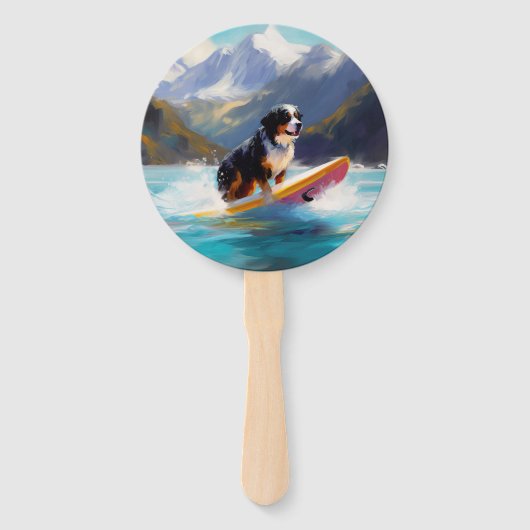 ベルネーズマウンテンビーチサーフィン絵を描ズ ハンドファン (裏面)