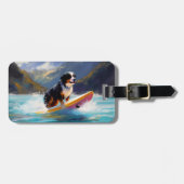 ベルネーズマウンテンビーチサーフィン絵を描ズ ラゲッジタグ (正面横)