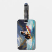 ベルネーズマウンテンビーチサーフィン絵を描ズ ラゲッジタグ (裏面縦)