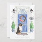 ベルネーズマウンテンフロントドアの移動告知 招待状 (正面)