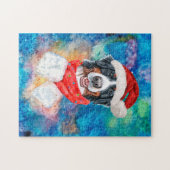 ベルネーズマウンテンブリードドッグクリスマス ジグソーパズル (横)