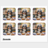 ベルネーズマウンテンホリデーベーキング:フェスティバルクリスマス スクエアシール (シート)