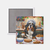 ベルネーズマウンテンホリデーベーキング:フェスティバルクリスマス マグネット (正面/裏面)