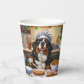 ベルネーズマウンテンホリデーベーキング:フェスティバルクリスマス 紙コップ (正面)