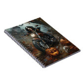 ベルネーズマウンテンライディングオートバイハロウィーン怖い ノートブック (右側)