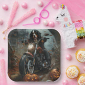 ベルネーズマウンテンライディングオートバイハロウィーン怖い ペーパープレート (パーティー)