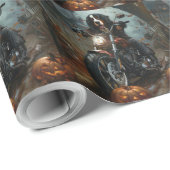 ベルネーズマウンテンライディングオートバイハロウィーン怖い ラッピングペーパー (ロールコーナー)