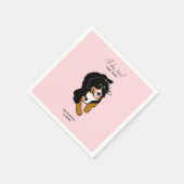 ベルネーズマウンテン結婚ドッグズカクテルナプキン スタンダードカクテルナプキン (角)