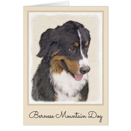 ベルネーズマウンテン絵画ドッグのオリジナル- Bernese Mountain Dog Art (正面)