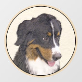 ベルネーズマウンテン絵画ドッグのオリジナル- Bernese Mountain Dog Art ウィンドウサイン (シート)