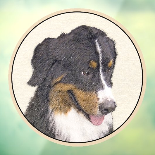 ベルネーズマウンテン絵画ドッグのオリジナル- Bernese Mountain Dog Art ウィンドウサイン (シート3)