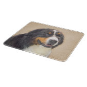 ベルネーズマウンテン絵画ドッグのオリジナル- Bernese Mountain Dog Art カッティングボード (角)