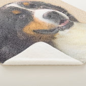 ベルネーズマウンテン絵画ドッグのオリジナル- Bernese Mountain Dog Art シェルパブランケット (3/4)