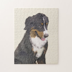 ベルネーズマウンテン絵画ドッグのオリジナル- Bernese Mountain Dog Art ジグソーパズル