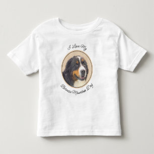 ベルネーズマウンテン絵画ドッグのオリジナル- Bernese Mountain Dog Art トドラーTシャツ
