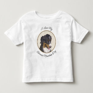 ベルネーズマウンテン絵画ドッグのオリジナル- Bernese Mountain Dog Art トドラーTシャツ