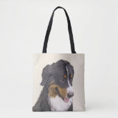 ベルネーズマウンテン絵画ドッグのオリジナル- Bernese Mountain Dog Art トートバッグ (正面)