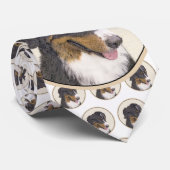 ベルネーズマウンテン絵画ドッグのオリジナル- Bernese Mountain Dog Art ネクタイ (ロール)