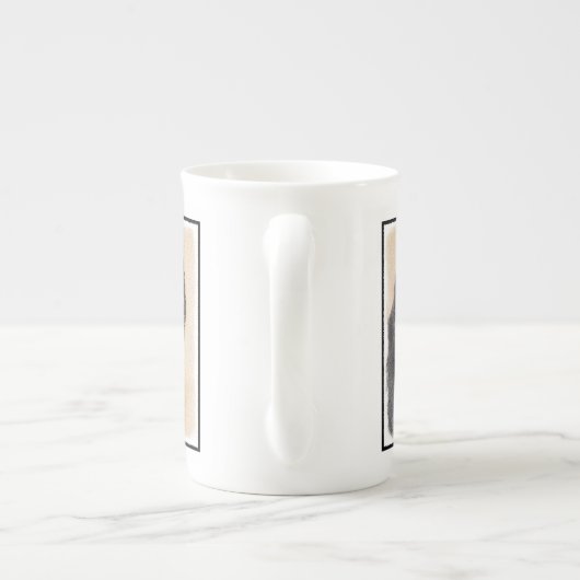 ベルネーズマウンテン絵画ドッグのオリジナル- Bernese Mountain Dog Art ボーンチャイナマグカップ (裏面)