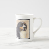 ベルネーズマウンテン絵画ドッグのオリジナル- Bernese Mountain Dog Art ボーンチャイナマグカップ (右)