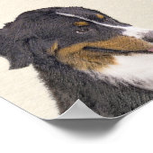 ベルネーズマウンテン絵画ドッグのオリジナル- Bernese Mountain Dog Art ポスター (角)