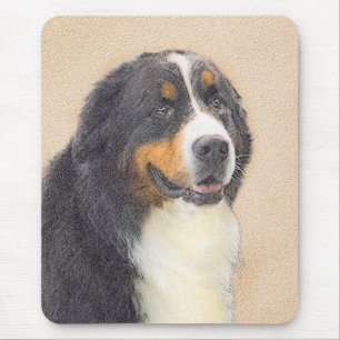 ベルネーズマウンテン絵画ドッグのオリジナル- Bernese Mountain Dog Art マウスパッド