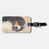 ベルネーズマウンテン絵画ドッグのオリジナル- Bernese Mountain Dog Art ラゲッジタグ (正面横)
