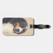 ベルネーズマウンテン絵画ドッグのオリジナル- Bernese Mountain Dog Art ラゲッジタグ (裏面横)
