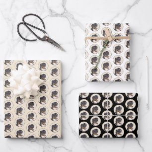 ベルネーズマウンテン絵画ドッグのオリジナル- Bernese Mountain Dog Art ラッピングペーパーシート