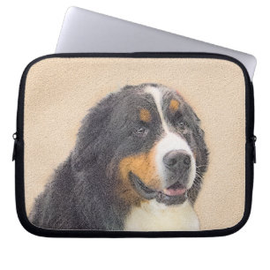 ベルネーズマウンテン絵画ドッグのオリジナル- Bernese Mountain Dog Art ラップトップスリーブ