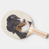 ベルネーズマウンテン絵画ドッグのオリジナル- Bernese Mountain Dog Art 卓球ラケット (横)