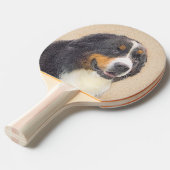 ベルネーズマウンテン絵画ドッグのオリジナル- Bernese Mountain Dog Art 卓球ラケット (正面アングル)