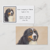ベルネーズマウンテン絵画ドッグのオリジナル- Bernese Mountain Dog Art 名刺 (正面/裏面)