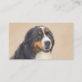 ベルネーズマウンテン絵画ドッグのオリジナル- Bernese Mountain Dog Art 名刺 (裏面)