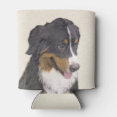 ベルネーズマウンテン絵画ドッグのオリジナル- Bernese Mountain Dog Art 缶クーラー (裏面)